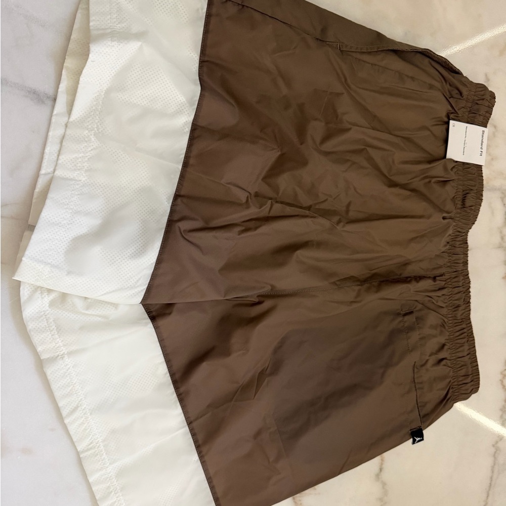 Jordan Athletic Shorts in Brown and White